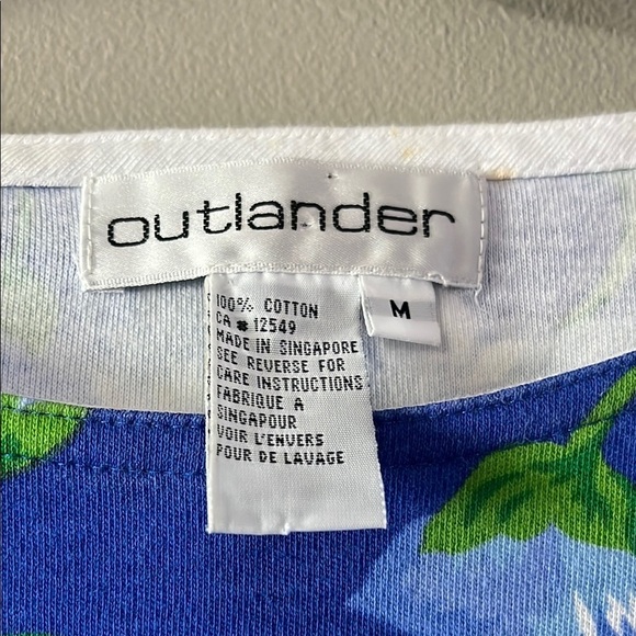 Blue Floral Women's Shirt - Picture 2 of 3